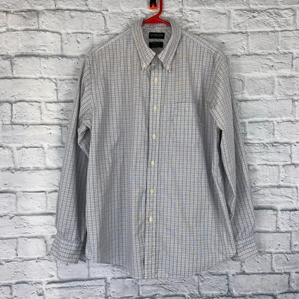 Dockers premium 100% cotton perspiration guard button down dress shirt sz L